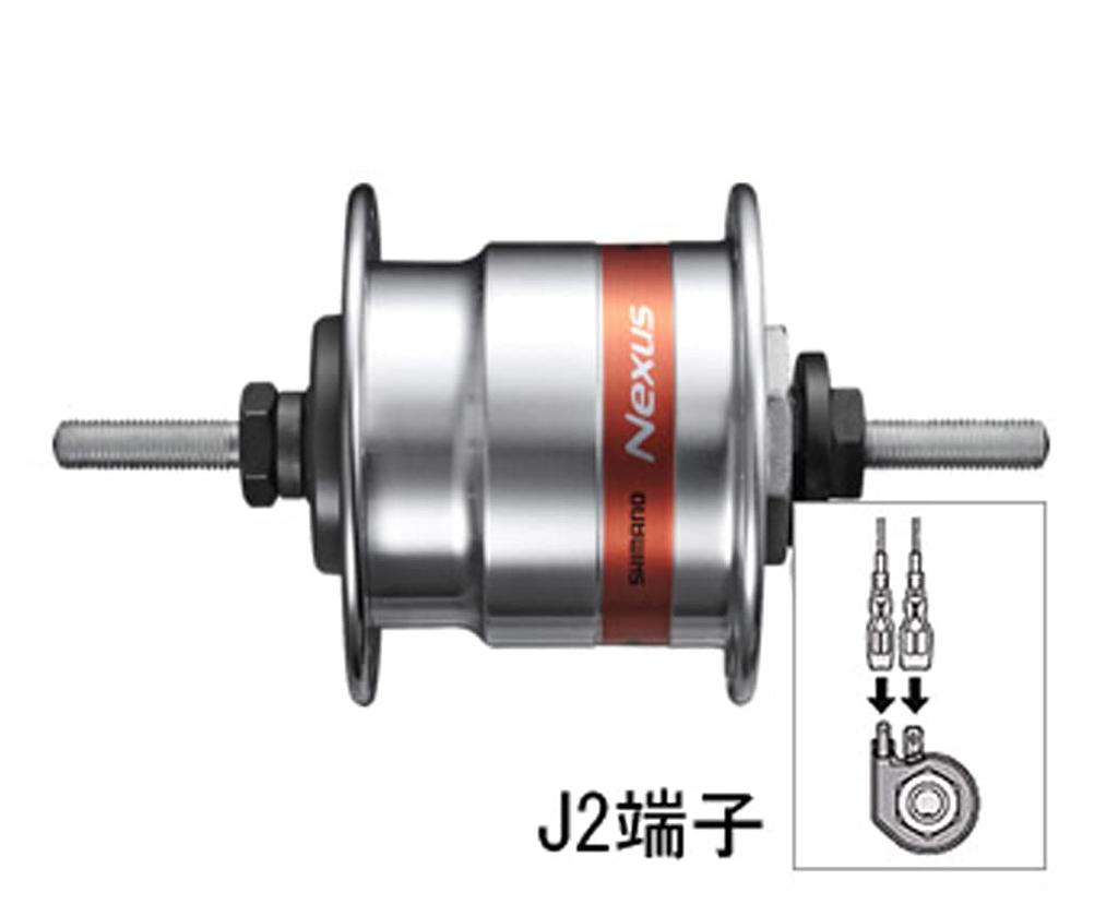 SHIMANO Втулка динамо JC дюймовая серебристая 28H гайка тип J2 ADH2N40JCFS DH-2N40 (20-24 совместимый) 6В-2.4Вт СТАРЫЙ93мм