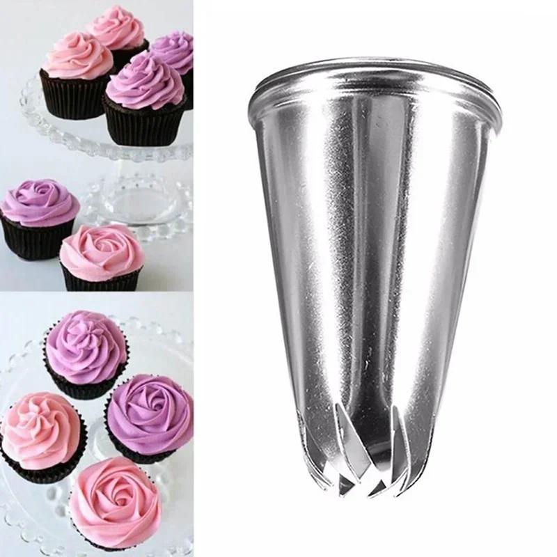 3 Pcs Kitchen Household Baking Tools Cake Decor Flower Spirals Icing Piping Tips Nozzle Cake Cupcake Decor Pastry Tools Supplies