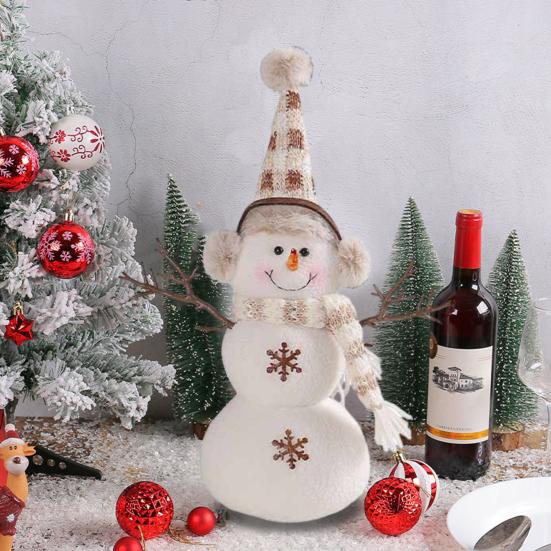 Рождественский орнамент в виде снеговика, очень мягкий, износостойкий, очаровательный внешний вид, игрушка для рождественской вечеринки, украшение для рабочего стола
