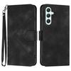 For Samsung Galaxy A35 5G Wallet Case Line Imprinted PU Leather Phone Cover with Strap