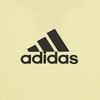 Adidas Повседневная футболка с коротким рукавом и принтом логотипа, женские топы с круглым вырезом, желтый HR8362