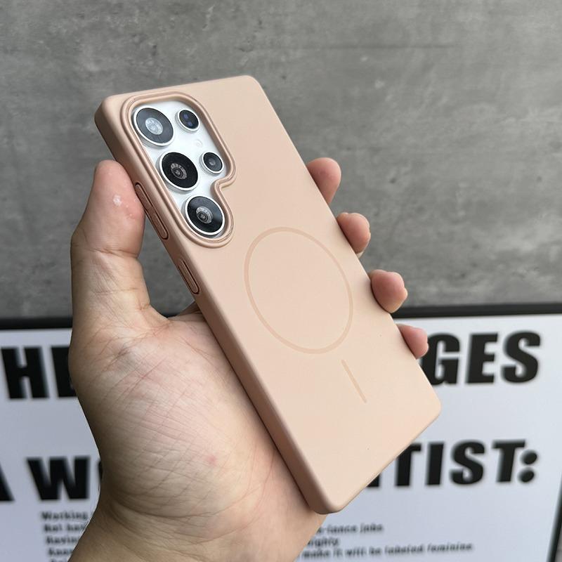 Luxury Slim Matte for Magnetic Case for Samsung Galaxy S25 S15 S24 S23 Ultra S22 Plus Solid Color Shockproof PC Phone Cover