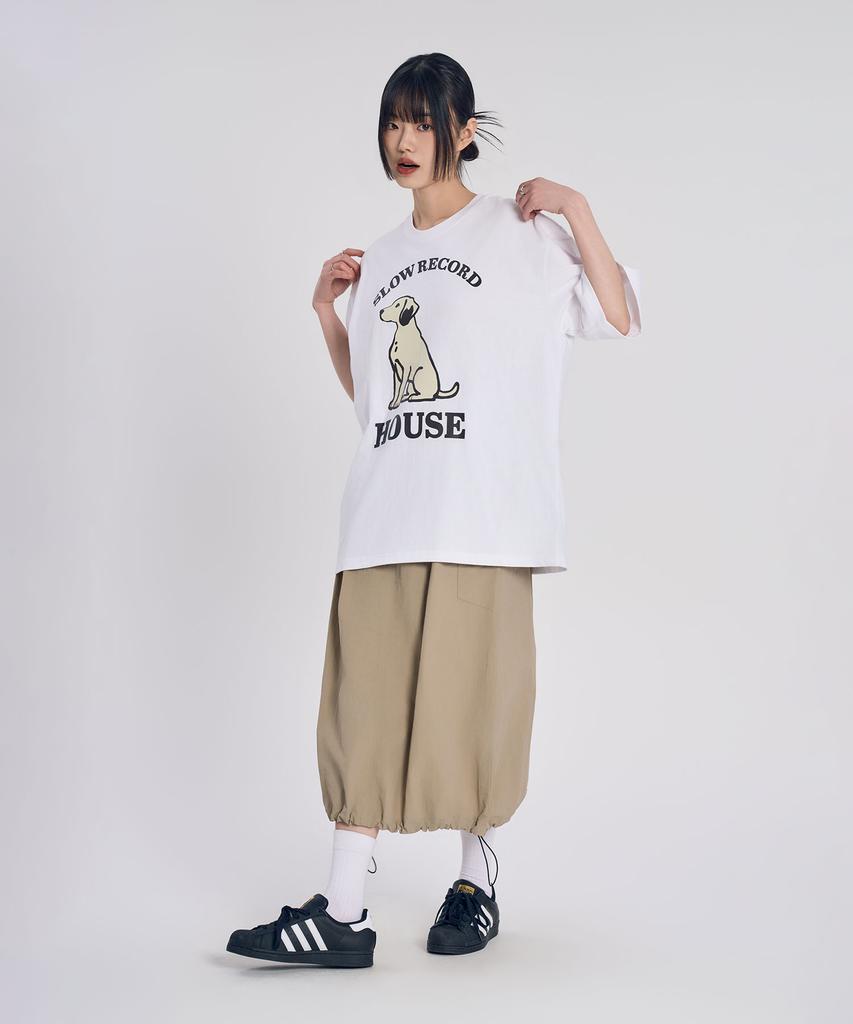 Slow Record House Nylon Cargo Long Skirt_Beige