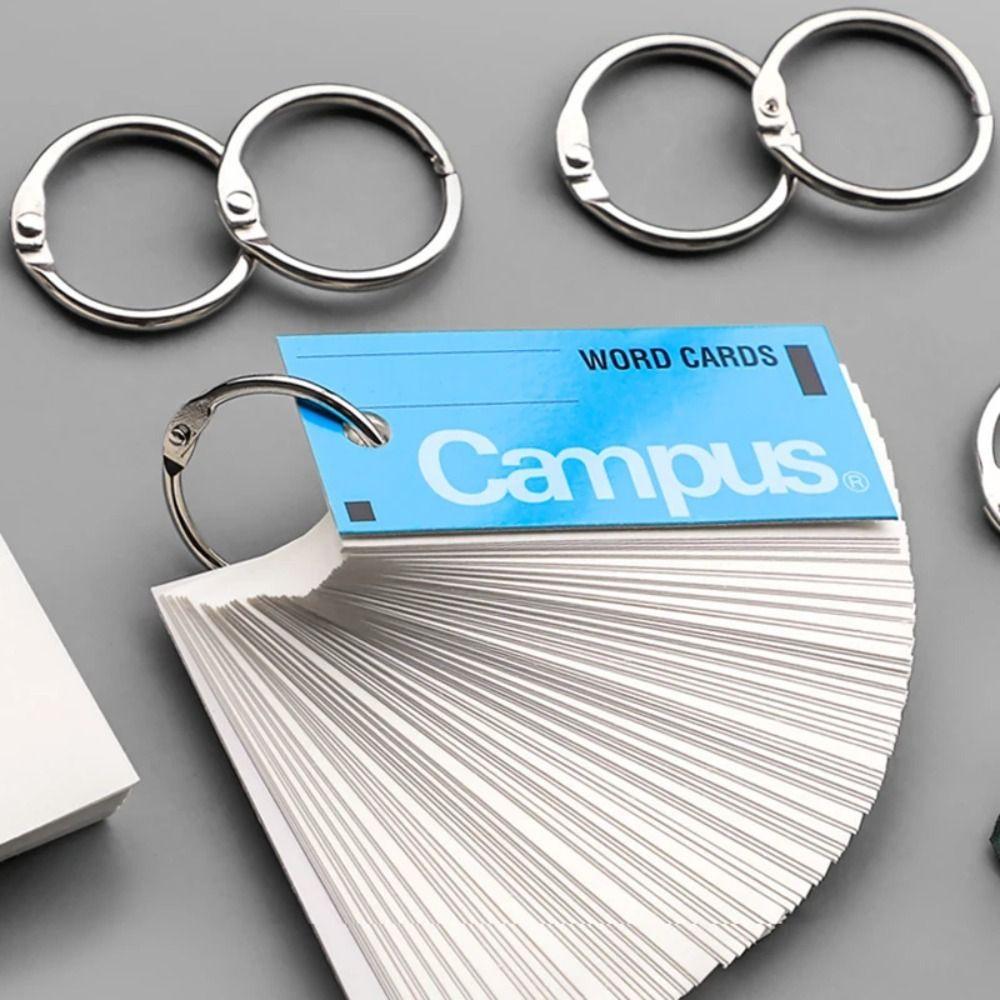 O Ring DIY Albums Loose-leaf Book Hoops Binding Clip Metal Binder Ring  Keychain