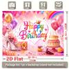 Vibrant Pastel Rainbow Arch with Glittery Balloons, Crown-Topped Happy Birthday Script, Layered Cake and Confetti-Dusted Gift Boxes, Party