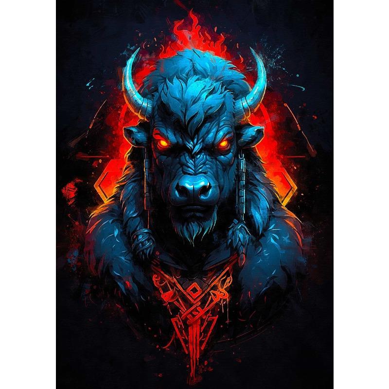 Vintage Wild Animal Belief Wolf Bear Fox Landscape Dark Gothic Art Poster Canvas Painting Wall Art Print Picture Room Home Decor