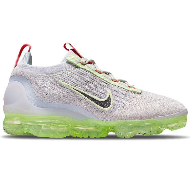 Nike Air VaporMax 2021 Flyknit Light Bone Lime Ice женские кроссовки White Ghost Black DC4112-003