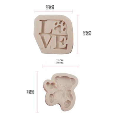 Силиконовая форма для конфет в виде медведя, шоколадная форма для помадки, инструмент для украшения торта, форма для выпечки из шоколадной мастики, своими руками