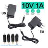 AC 110V-240V DC 10V 1A Power Supply Charger 5.5*2.1mm Adapter Converter 4.0*1.7mm 3.5*1.35mm 2.5*0.7mm DC Plug