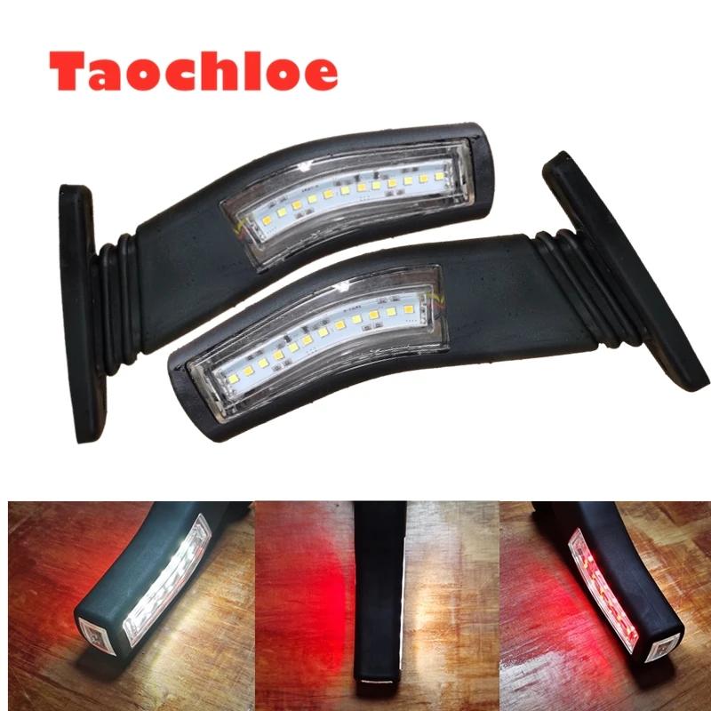 1 пара светодиодных боковых фонарей 10-30 В, габаритный фонарь, лампа E8 E-MARK, прицеп, грузовик, тягач, автобус, индикаторные лампы