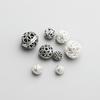S925 Sterling Silver Retro Hollow Flower Spacer Beads for DIY Bracelets and Necklaces