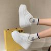 Мода 2024 Осень Женские Удобные Дышащие Нескользящие Однотонные Повседневные Кроссовки на Толстой Подошве для Ходьбы