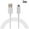 Micro USB Charger Cable - Phonillico® - 2 Meters - Compatible Samsung Galaxy - A10, A6, A7, J6, J5, J3