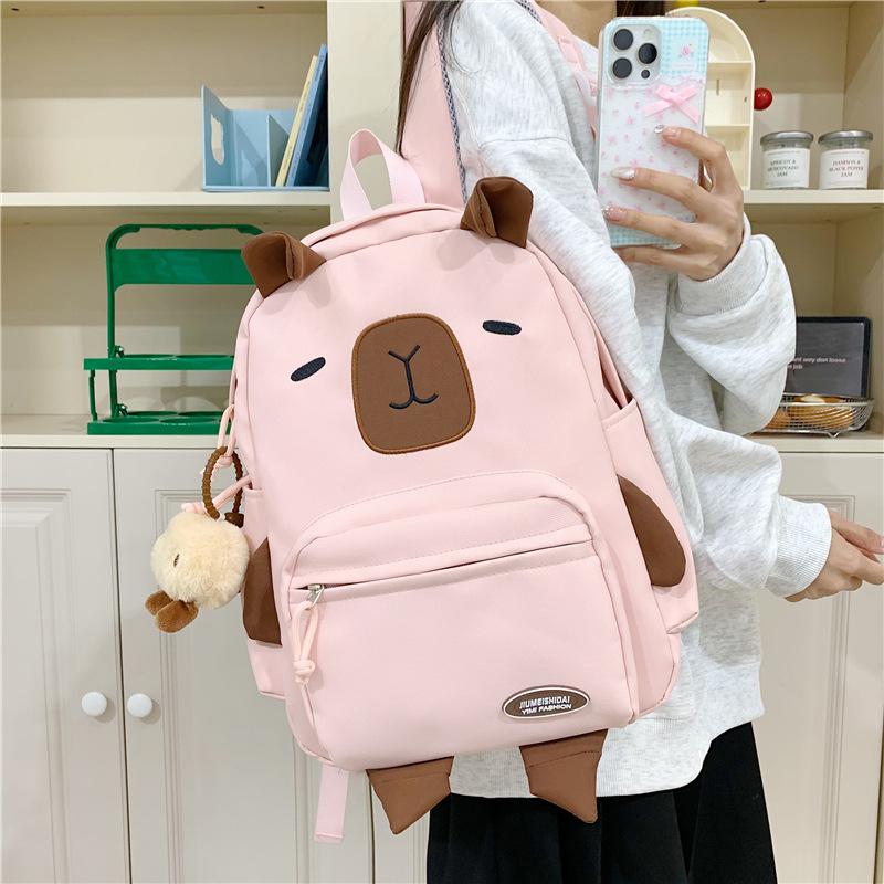 School Bag Ins Casual Versatile Cartoon Girl Big Cute Travel High School Back