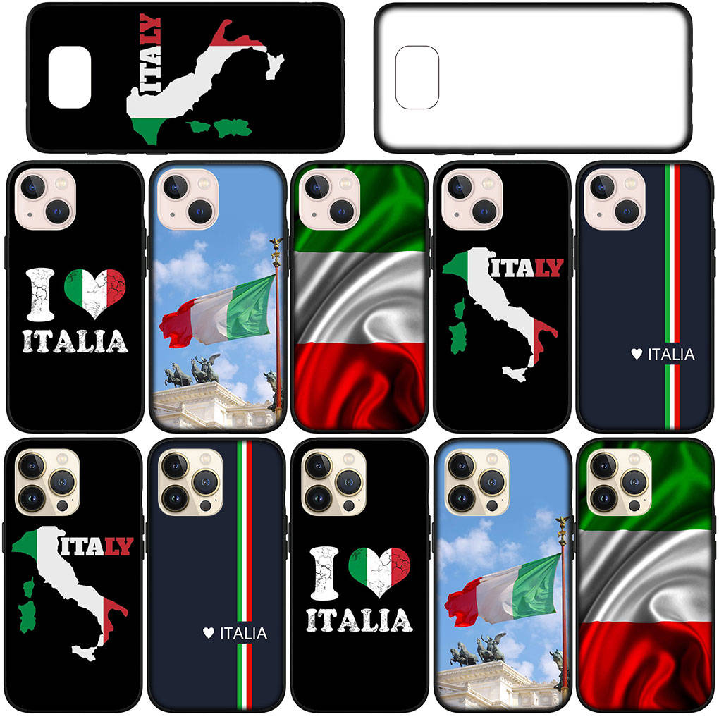 Cover for iPhone 16 15 Xiaomi Redmi Note 14 13 12 11 Pro Max X 8 16e Samsung Galaxy S25 S24 S23 Moto OPPO Huawei Italy Italia National Flag Phone Case