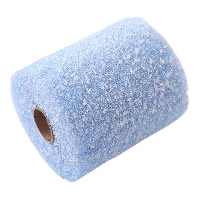 Пряжа в сетку «Снежный горошек» шириной 15 см для упаковки букетов роз и свадебного декора