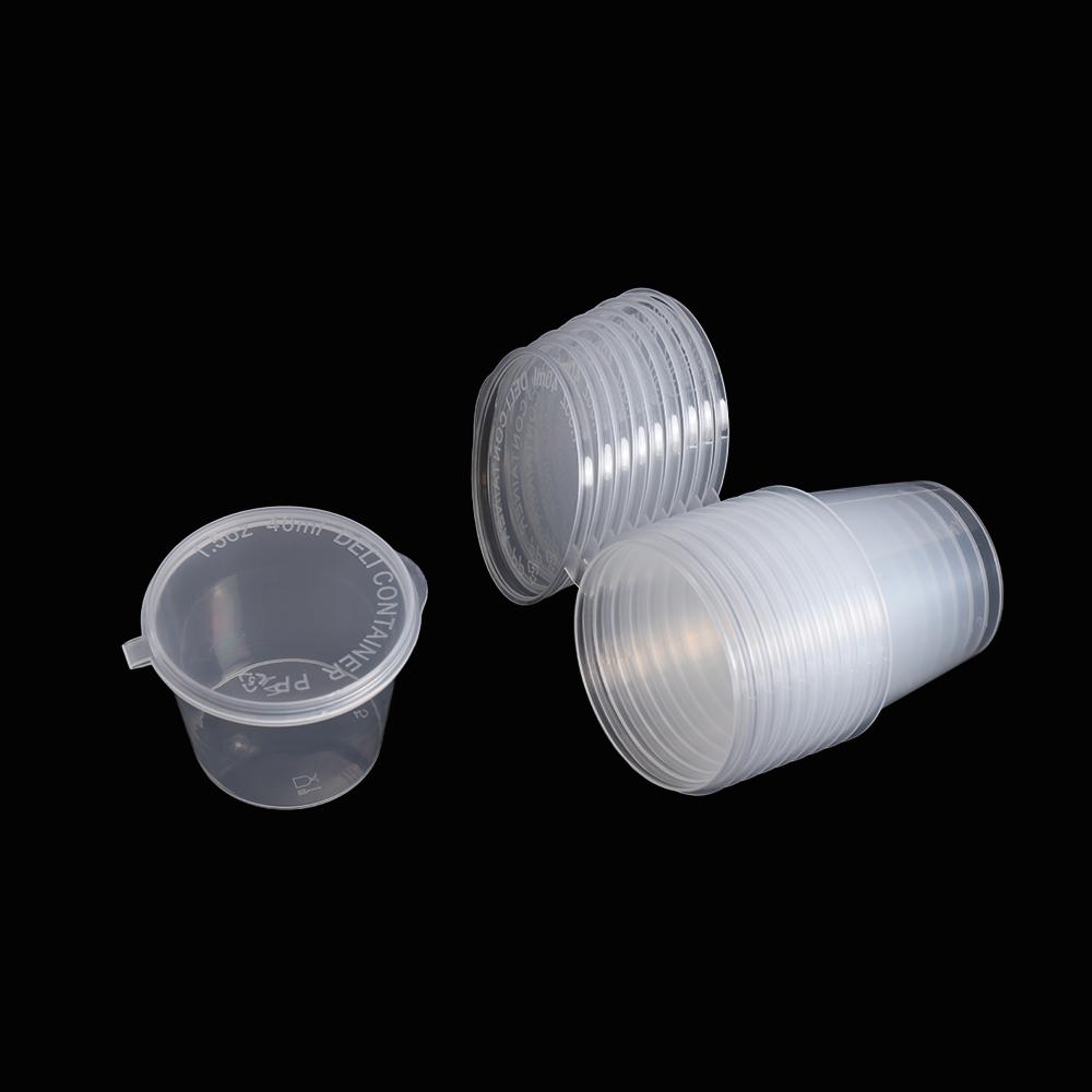 30Pcs Small Takeaway Hinged Lids Pigment Paint Box Sauce Cup Food Containers Palette