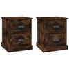 VidaXL Bedside Tables 2 Pcs Smoked Oak 39x39x47.5 Cm Engineered Wood 816155