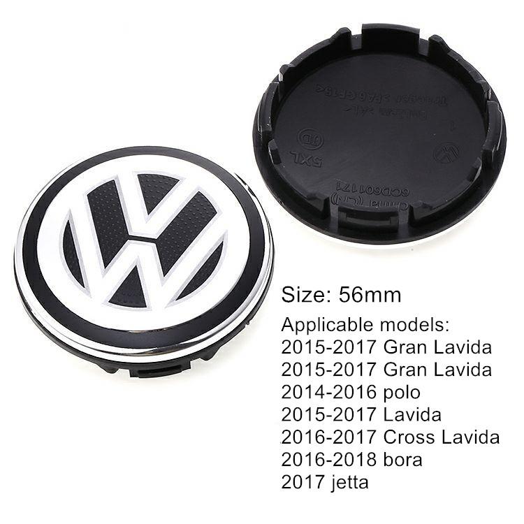 4PCS 56mm 65mm Car Wheel Center Hub Caps Cover for VW Volkswagen Golf Polo Passat Touran Jetta Interior Mouldings EKJA-K564 QK1