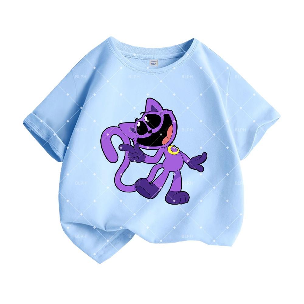 Милая детская футболка в стиле Poppy Playtime с очаровательным дизайном робота, идеально подходит для любителей Zara Kids