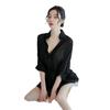 Sex Underwear, Sexy Pajamas, Women's Summer Long Chiffon Shirt, Korean Version Shirt, Perspective Clothing, Bathrobe, Nightdress.