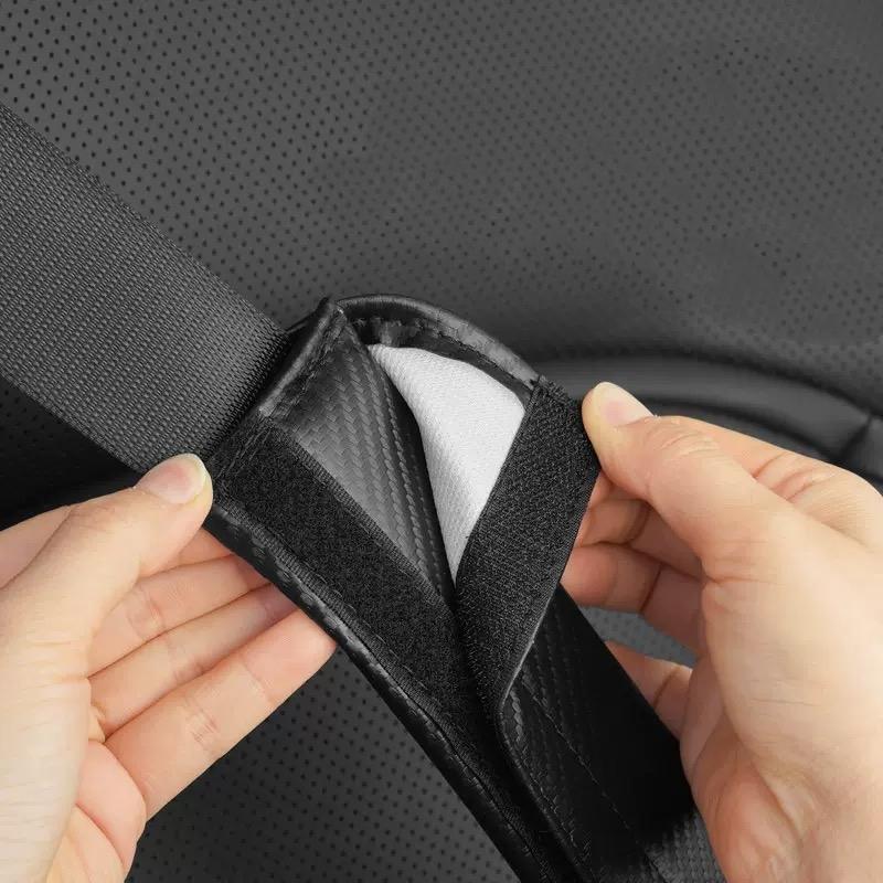 ABC3 2Pcs Car Seat Belt Cover Shoulder Protector Cushion Pad for Skoda Octavia 2 3 Fabia Superb Rapid Kodiaq Karoq Auto Accessories