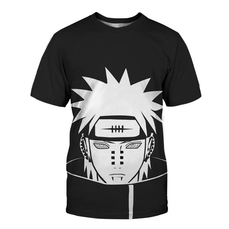Anime Ninja Series 3D Digital Printed T-shirt Short Sleeve Printed Trendy Large Men's Wear