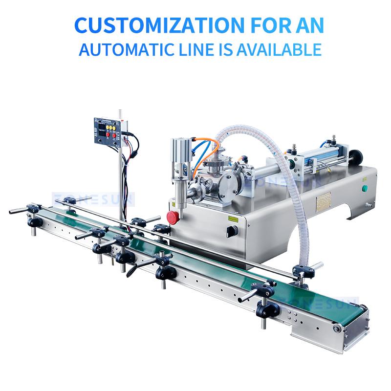 ZONESUN ZS-YT1 Liquid Filling Machine Pneumatic Piston Pump Bottle Filler for Shampoo Gel Water Wine Vinegar Coffee Oil Drink