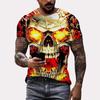 Cool Skull 3D Digital Printed Men's Street Trendy Round Neck Short Sleeved T-shirt