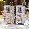 Kickstand Anti-dust Phone Case For Blackview BV6900 Wrist Strap Ring Cartoon Anti-knock Waterproof Cute Dirt-resistant