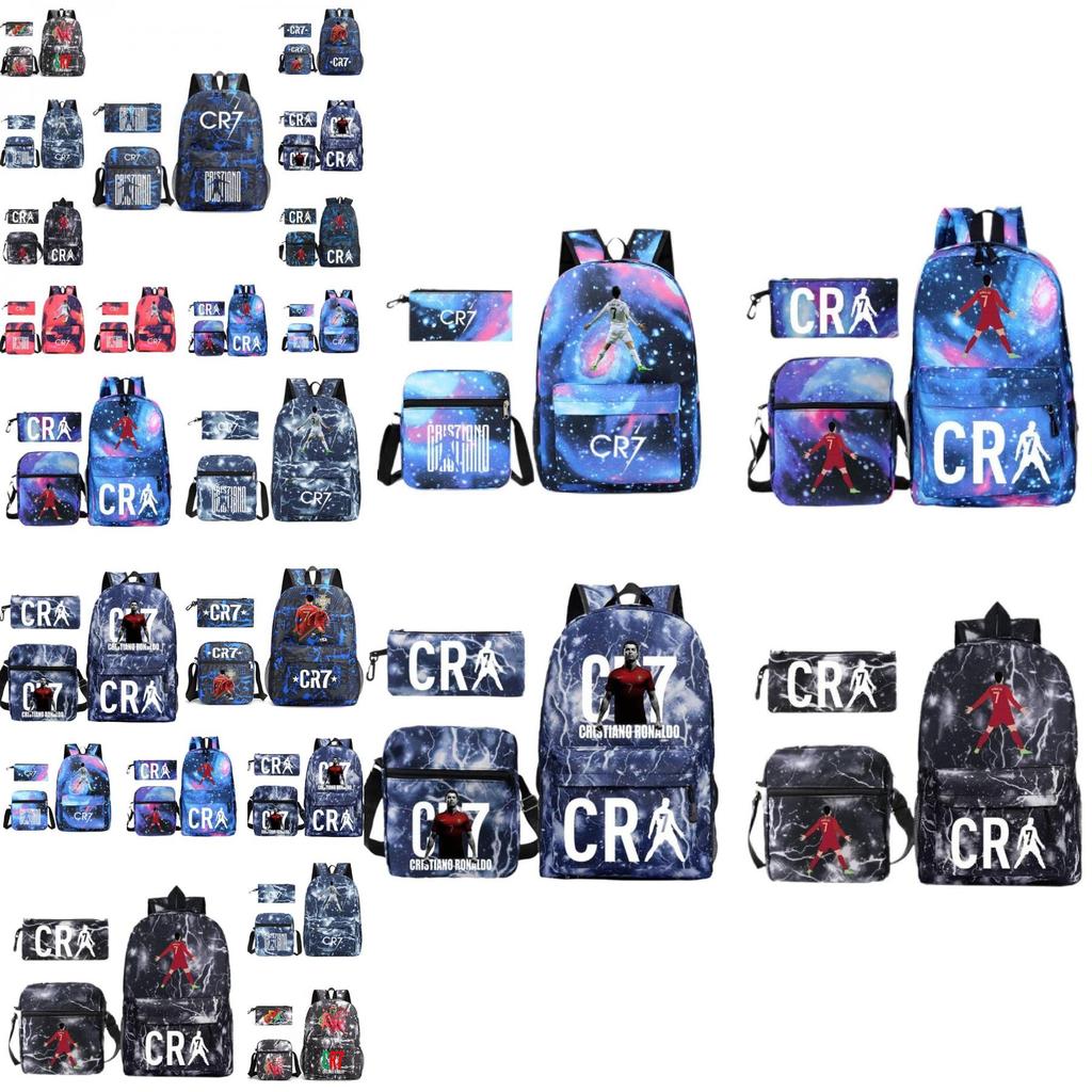 Cr7 Children's Backpack Set With Breathable Comfortable Straps And Letter Print