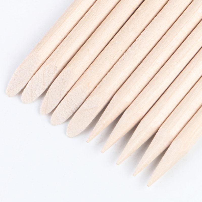 100 шт. деревянные палочки для дизайна ногтей, гель-лак для ногтей, рисунок, оранжевая деревянная палочка, толкатель для удаления кутикулы, набор инструментов для маникюра