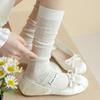 Women's Summer Thin Solid Color Mesh Breathable Calf Pile Pile Cotton Socks