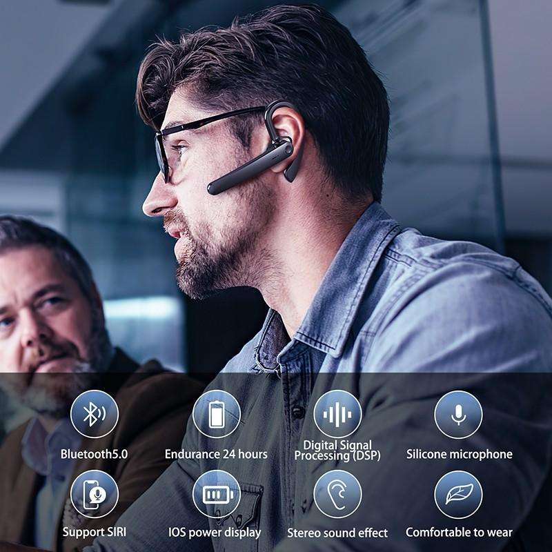 Беспроводные наушники Bluetooth с громкой связью, бизнес-гарнитура, мини-вкладыши со встроенным микрофоном для вождения автомобиля
