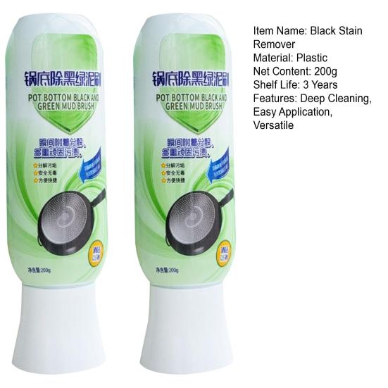 2Pcs Black Stain Remover, Deep Cleaning Heavy Duty Pot Cleaner, Stainless Steel Easy Use Pan Cleaner, Black Spot Cleaning Kit for Pots Pans,
