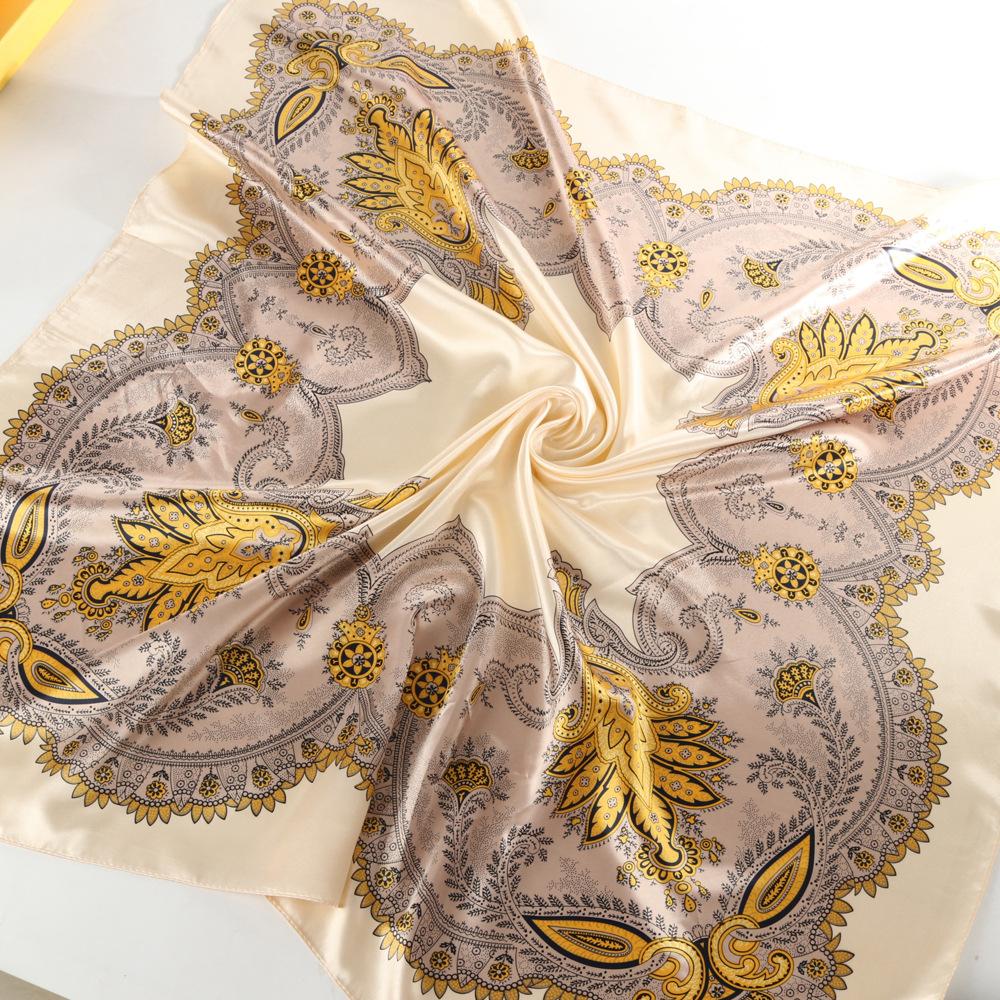 High-quality Luxurious Silk Scarves Headband Scarfs Neck Scarf For Women Chain Silk Scarf Women's Decorative Shawl