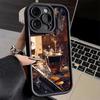 Чехол для телефона iPhone 17 Air 16E 15 16 Pro Max Черный Кофе Модный Стиль Чехол 14 Plus 13 12 Mini Мягкий Силиконовый Fundas