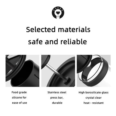 TIMEMORE френч-пресс для кофе, кофеварка, чайник, 450 мл, 15 унций, сетка из нержавеющей стали высокой плотности, термостойкое стекло