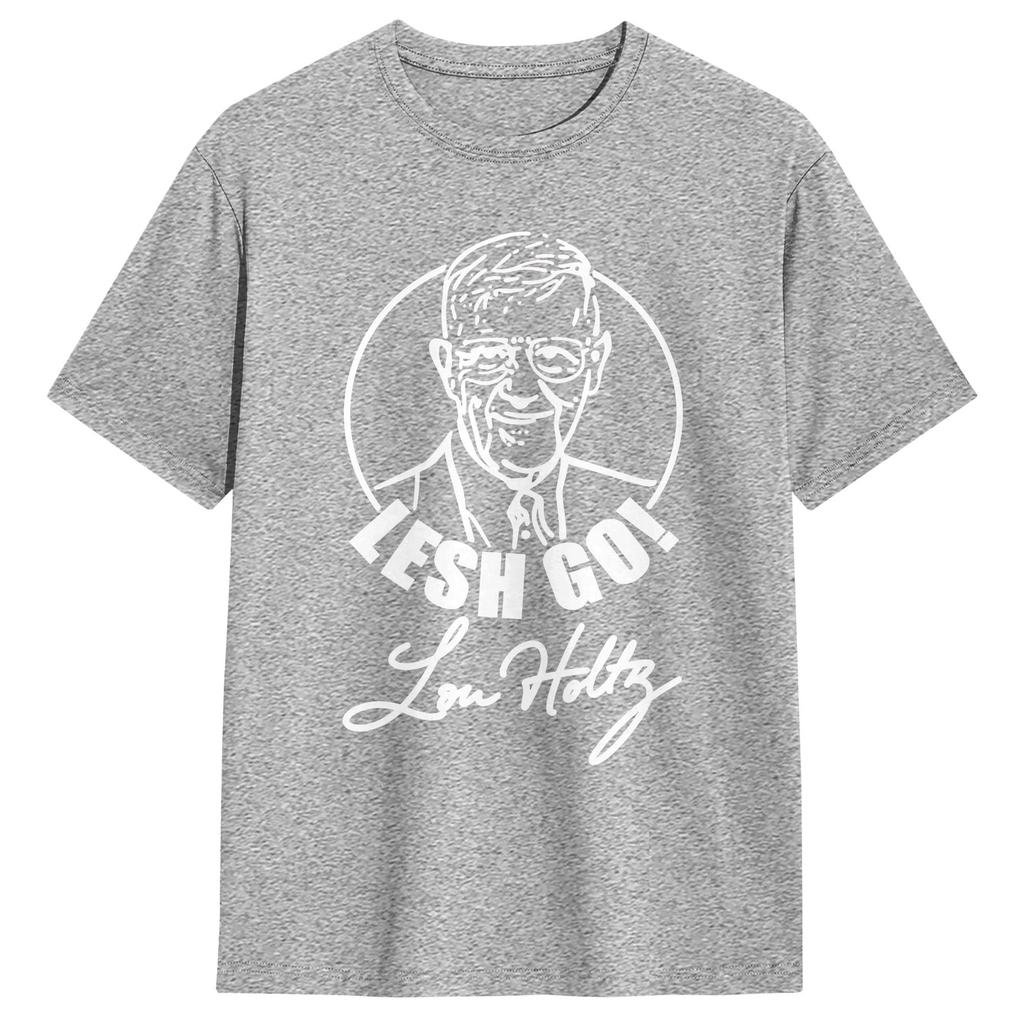 Lou Holtz Lesh Go TShirt Beach Vintage T Shirts 100 Cotton Hippie Tee Shirt For Male Print Tops