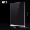 1Pc Acrylic Sign Holder A4/A5/A6 Desk Display Stand Price Label Display Rack Menu Stand Holder Restaurant