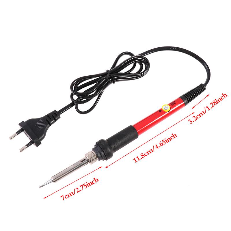 Электрический паяльник с регулируемой температурой, 60 Вт, 220 В, инструменты для ремонта вилок европейского стандарта