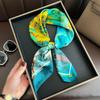 70cm Square Scarf With Imitation Silk Versatile Neck Scarf For Dress Up Your Look , Spring/Summer Women's Soft Stain Bandannas