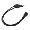 Черный USB 2.0 Удлинительный кабель A Двойной Female на Male Хаб данных Адаптер питания Y-образный разветвитель USB Кабель для зарядки и питания