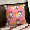Cute Anime PPop TTeam Epic Cushion Cover Reversible Soft Durable Pillow Cover Home  Car MultiScene Use for Daily Comfort