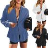 Womens Zip Up Sweatshirt Women Fall Fashion Blouse Lightweight Jacket Ruffle Cardigan