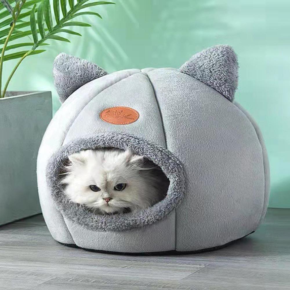 Глубокий сон, кошачья кровать, комфорт зимой, кошачья кровать, маленький коврик, корзина для кошачьего домика, товары для домашних животных, палатка, уютная пещера, комнатная собачья будка