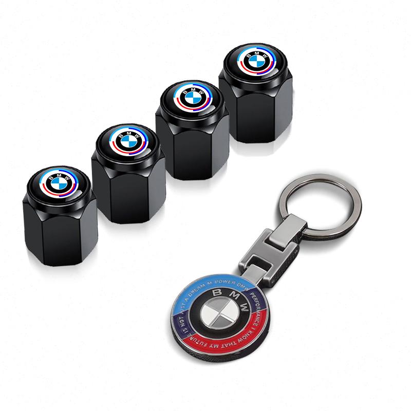 NDQB9 Car Tire Wheel Valve Caps Cover Metal Car Keychain Keyring For BMW i7 X7 G07 LCI iX I20 X1 U11 3 5 7 Series G70 G09 XM Accessory