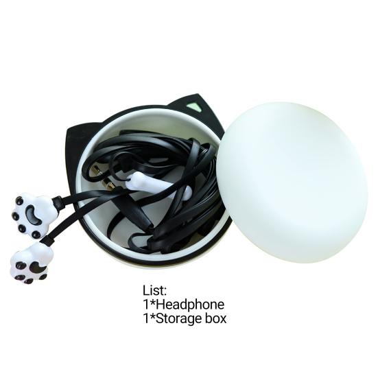 Wired Earphone Cute Comfortable ABS Cat Claw 3.5mm Music Game Sport Earphone Daily Use