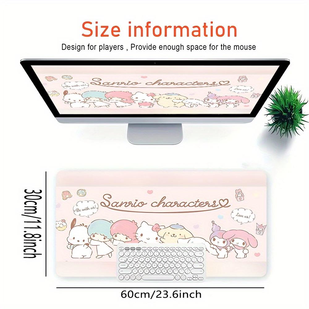 Sanrio Characters Themed XXL Mouse Pad - Non-slip Rubber Desk Mat for Gaming and Office Use, Multi-Function Keyboard 0826060a