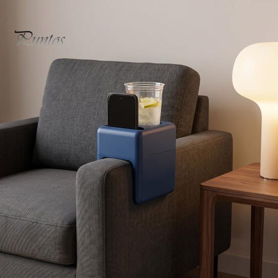 Hairdresser Chair Cup Holder Salon Armrest Tray, Hair Storage Organizer with Phone/Cup Holder, Plastic Portable Tray Beauty Side Table for Customer